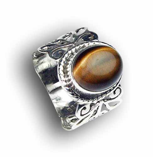 SKU 8160 - a Tiger eye rings Jewelry Design image