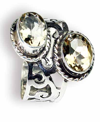 SKU 8163 - a Lemon Quartz rings Jewelry Design image