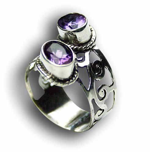 SKU 8167 - a Amethyst rings Jewelry Design image