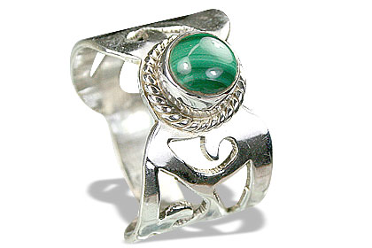 SKU 8286 - a Malachite rings Jewelry Design image