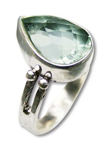 SKU 8300 - a Green amethyst rings Jewelry Design image