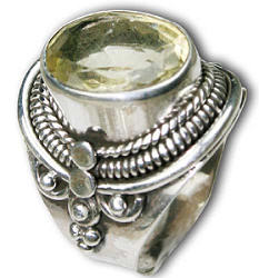 SKU 8317 - a Lemon Quartz rings Jewelry Design image