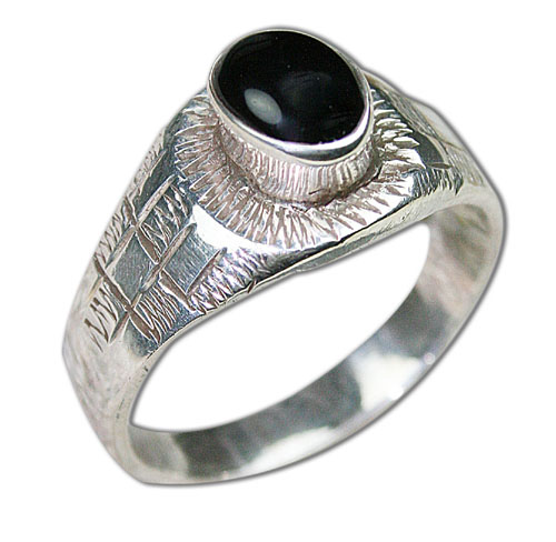SKU 8513 - a Onyx rings Jewelry Design image