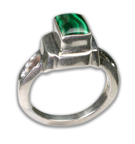SKU 8697 - a Malachite rings Jewelry Design image