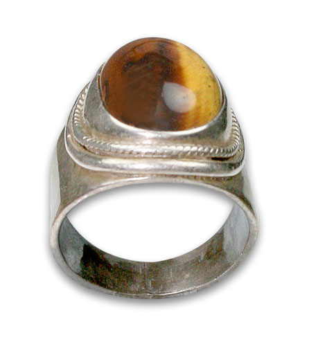 SKU 8713 - a Tiger eye rings Jewelry Design image