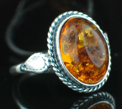 SKU 8895 - a Amber rings Jewelry Design image
