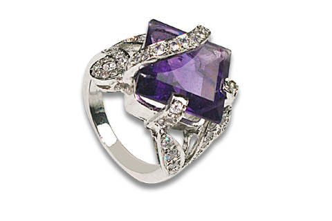 SKU 8940 - a Amethyst rings Jewelry Design image