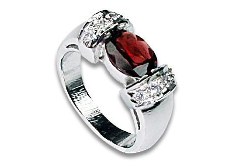 SKU 8956 - a Garnet rings Jewelry Design image