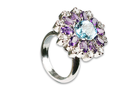 SKU 8957 - a Amethyst rings Jewelry Design image