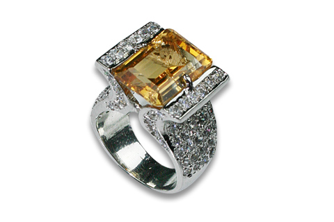 SKU 8958 - a Citrine rings Jewelry Design image