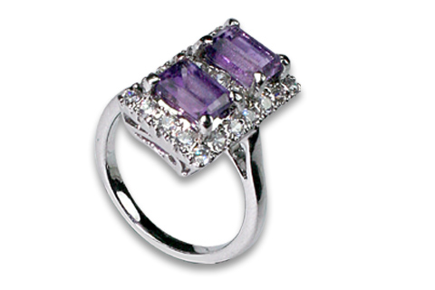 SKU 8962 - a Amethyst rings Jewelry Design image