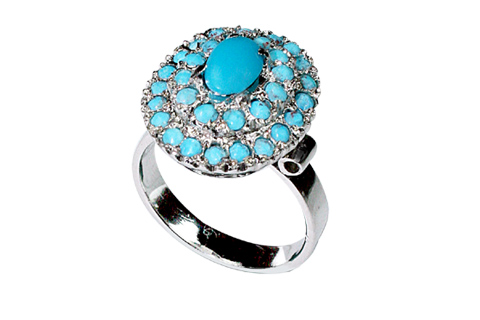 SKU 8965 - a Turquoise rings Jewelry Design image