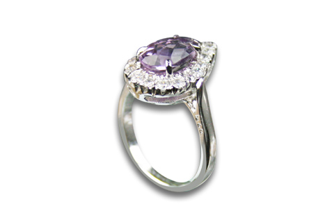SKU 8975 - a Amethyst rings Jewelry Design image