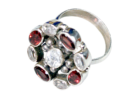 SKU 9122 - a Garnet rings Jewelry Design image