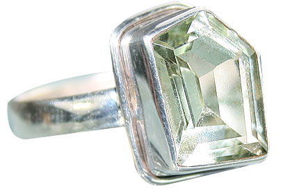 SKU 9177 - a Green Amethyst rings Jewelry Design image