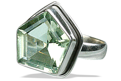 SKU 9178 - a Green Amethyst rings Jewelry Design image