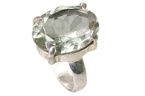 SKU 9184 - a Green Amethyst rings Jewelry Design image