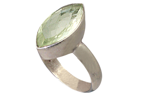 SKU 9197 - a Green amethyst rings Jewelry Design image