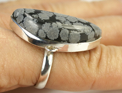 SKU 9359 - a Obsidian rings Jewelry Design image