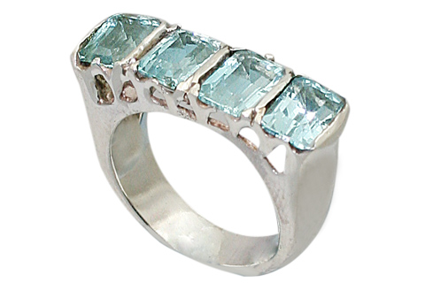 SKU 9518 - a Blue Topaz rings Jewelry Design image