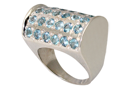 SKU 9521 - a Blue Topaz rings Jewelry Design image