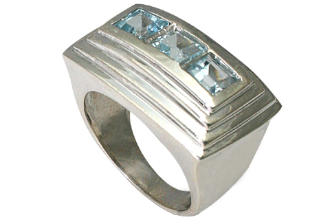 SKU 9524 - a Blue Topaz rings Jewelry Design image