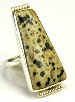 SKU 9554 - a Dalmatian Jasper rings Jewelry Design image