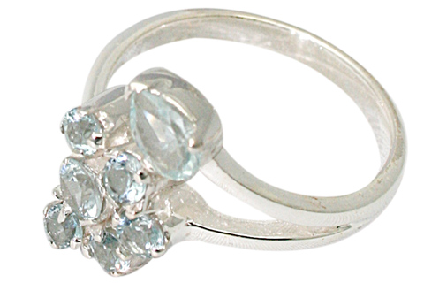 SKU 9794 - a Blue Topaz rings Jewelry Design image