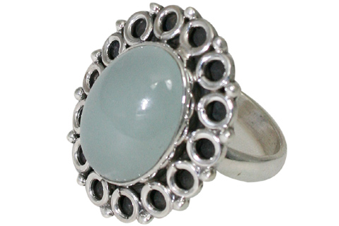 SKU 9990 - a Aquamarine rings Jewelry Design image