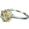 Design 10072: yellow citrine contemporary rings