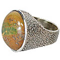 Design 10161: brown,multi-color jasper rings