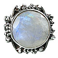 Design 10179: white moonstone art-deco rings