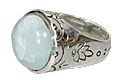 Design 10194: Green chalcedony american-southwest rings