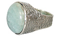 Design 10196: Green chalcedony american-southwest, vintage rings