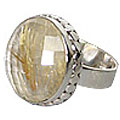 10230: Silver Setting Brown rotile  american-southwest rings