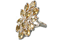 Design 10350: yellow citrine flower rings