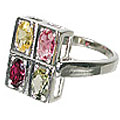 Design 10451: multi-color multi-stone engagement, estate rings