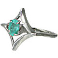 Design 10463: green emerald art-deco rings