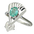 Design 10464: green emerald engagement rings