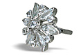 10529: Silver Setting Blue aquamarine  engagement rings