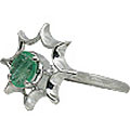 Design 10607: green emerald rings