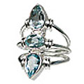 10615: Silver Setting blue blue topaz rings