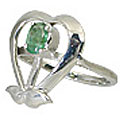 Design 10648: green emerald engagement rings