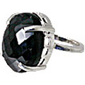 10725: Silver Setting Black onyx rings