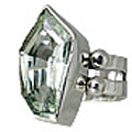 10739: Silver Setting Green green amethyst rings
