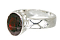 10801: Silver Setting Red garnet rings