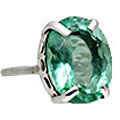 10810: Silver Setting Green fluorite rings