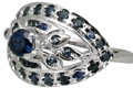 10848: Silver Setting Blue sapphire  vintage rings