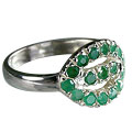 Design 10849: green emerald rings