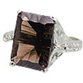 Design 11023: brown smoky quartz engagement rings